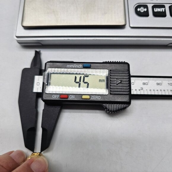 14K Gold Textured Round Bead Spacer Jewelry Making Supplies 1.76g - Picture 6 of 6